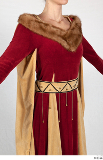  Photos Medieval Queen in dress 1 Medieval Queen Medieval clothing Red dress with fur upper body 0014.jpg